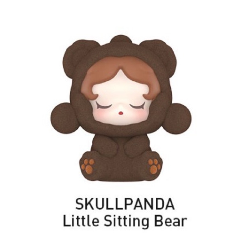 POP MART POP BEAN PAJAMA CROSS DRESSING- Skullpanda Little Sitting Bear